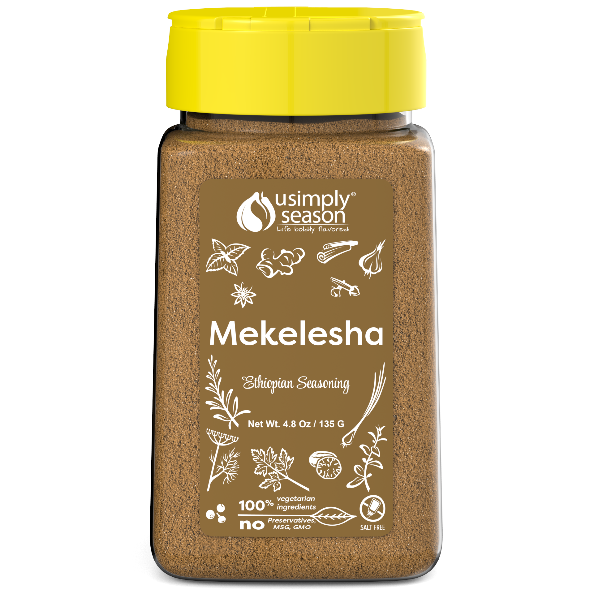 USimply Season Mekelesha Spice Blend - Warm Ethiopian Seasoning, 4.8oz