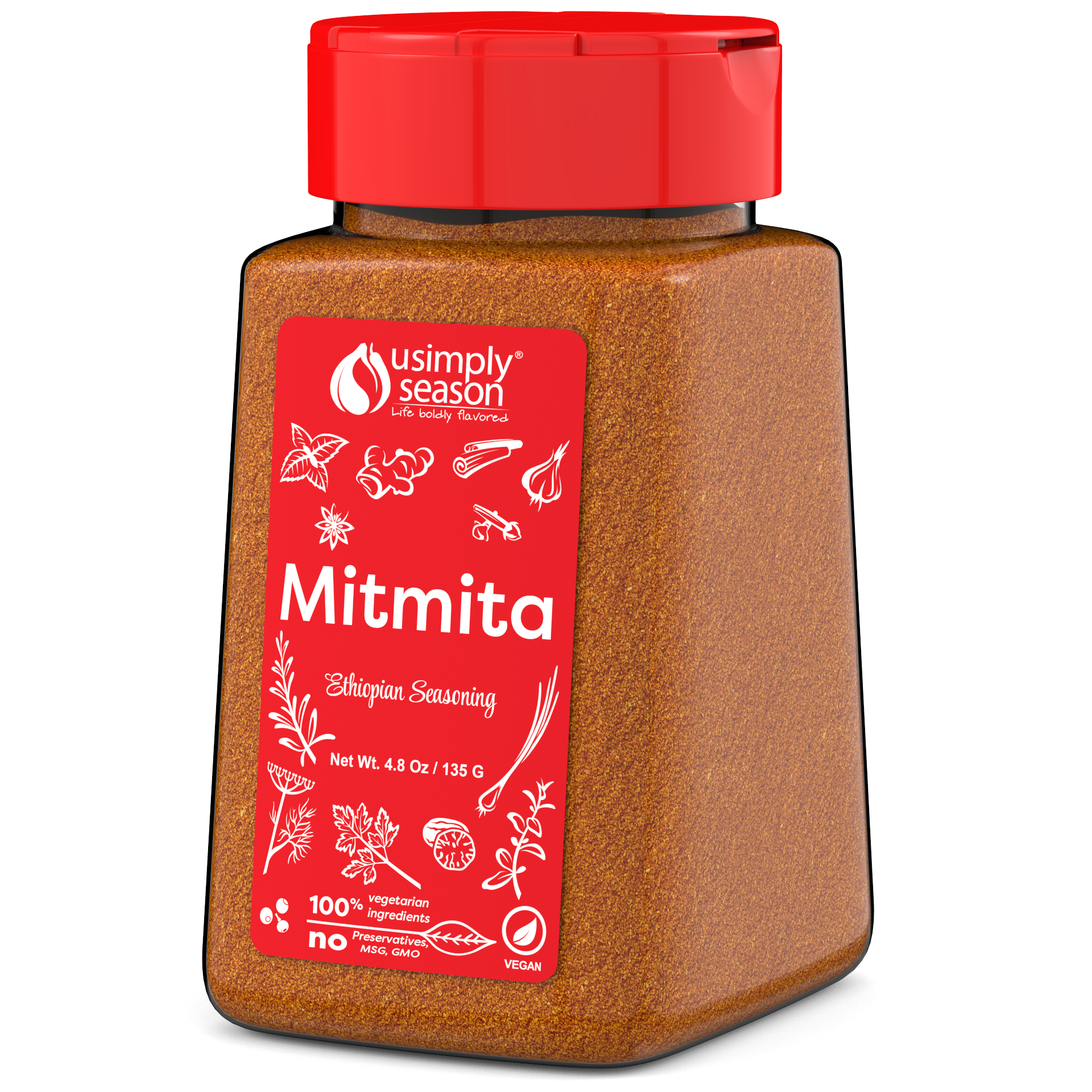 USimply Season Mitmita Spice Blend - Bold and Fiery Ethiopian Seasoning Mix, 6oz