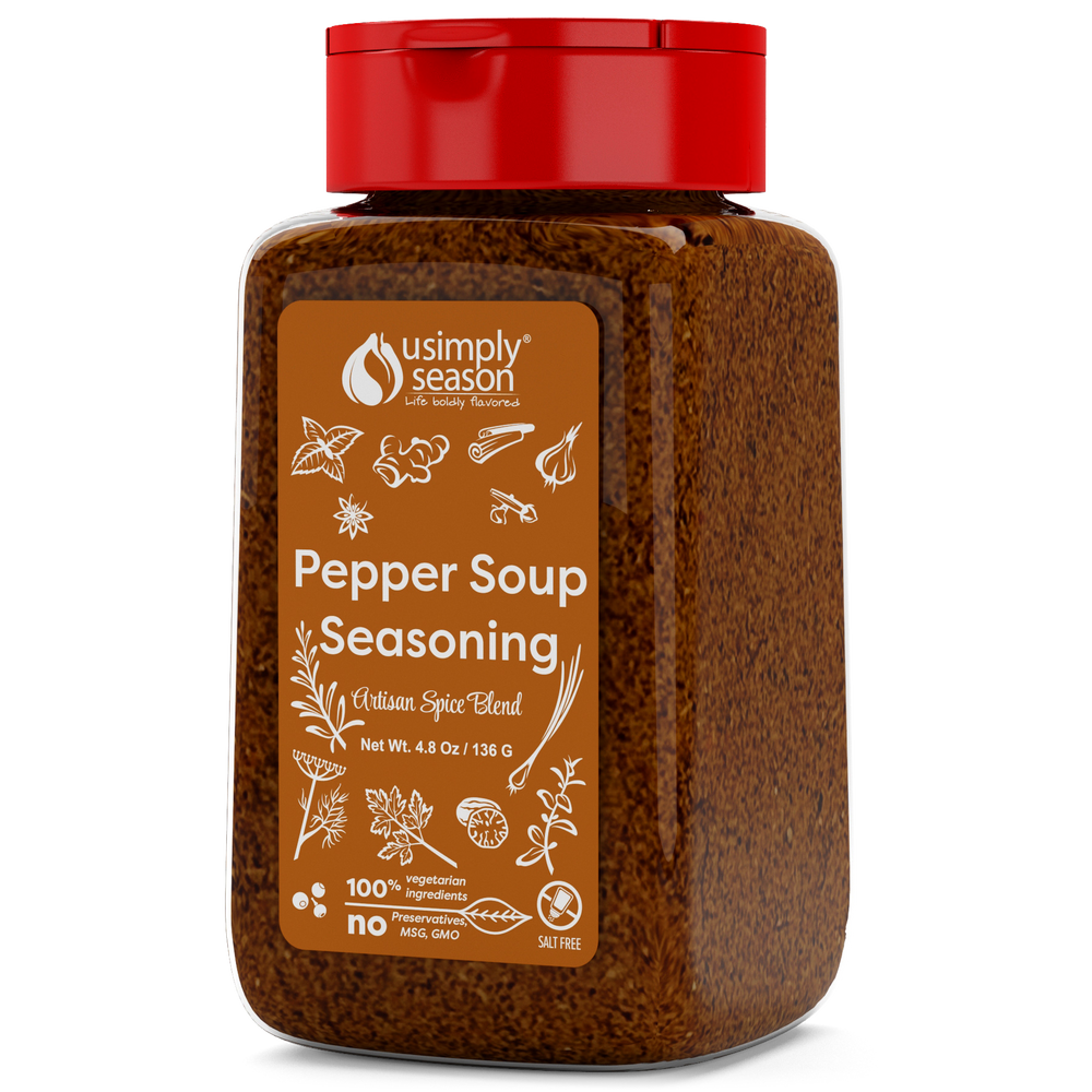 USimplySeason Pepper Soup Seasoning - An Aromatic West African Spice Mix, 4.8oz